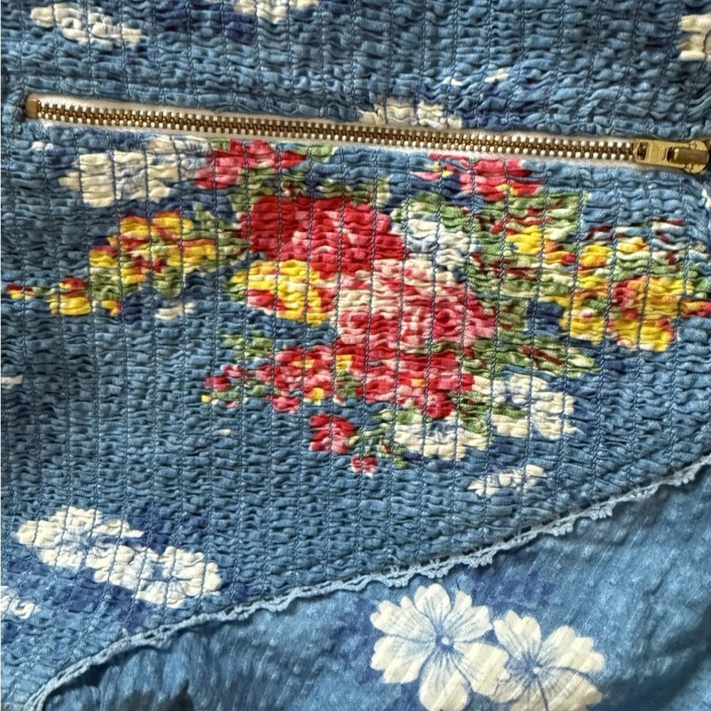 LoveShackFancy Blue Floral Blouse - Picture 8 of 9